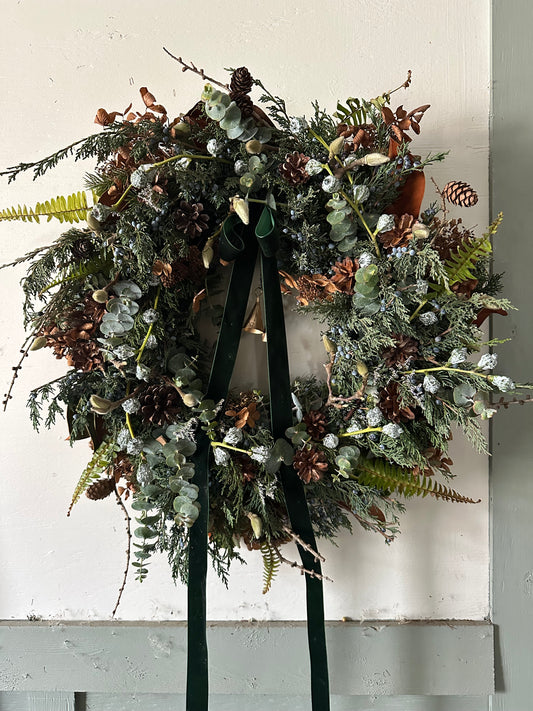 Blue-Green Winter Wreath